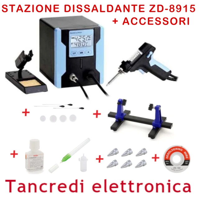 Stazione Saldatura Esd ANFEL ZD-985 Stazione Dissaldante 140W ESD - Pistola Aspirastagno Professionale Con 3 Punte Omaggio Attrezzatura Elettronica