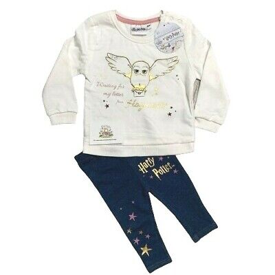 Harry Potter Baby Girls Outfit Hedwig Long Sleeve Top Leggings Wizarding World