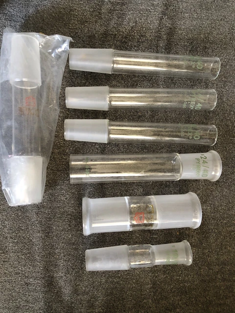 Pyrex and Kontes Glass Connectors and Adaptors Different Sizes