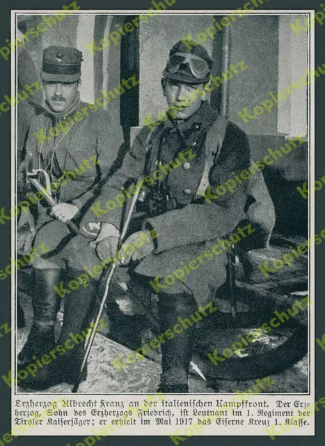 1. Rgt. Tiroler Kaiserjäger K.u.K. Erzherzog Albrecht Franz Orden EK 1 Adel 1917