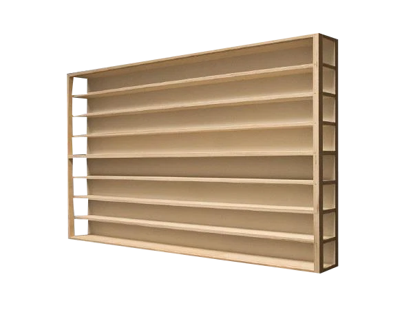 Vitrine En Bois Bouleau Pour Modélisme Ferroviaire H0 - Fabriquée Main En Allemagne - Neuf