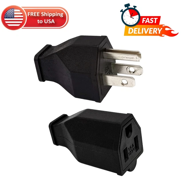 EXTENSION CORD ENDS Male and Female Replacement Plug & Connector Set