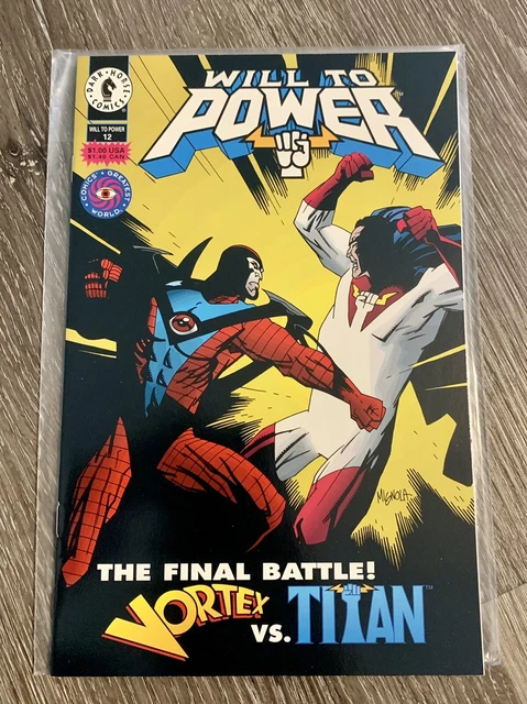 Will to power #12 Dark Horse Comics 1994 VF+ Vortex vs Titan Bagged Boarded