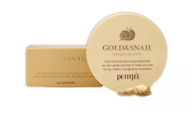 Petitfee Gold & Snail Hydrogel Eye Patch (60 Sheets) Korea Cosmetic