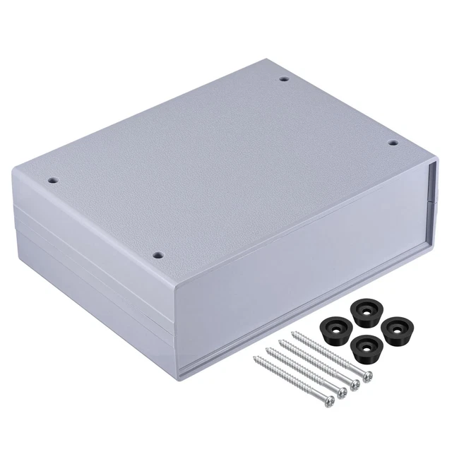 2x dustproof socket 170x130x55mm ABS split type for electrical projects gray