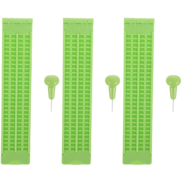 3 juegos de plástico fino útil Braille Escribir Pro estudiar a ciegas