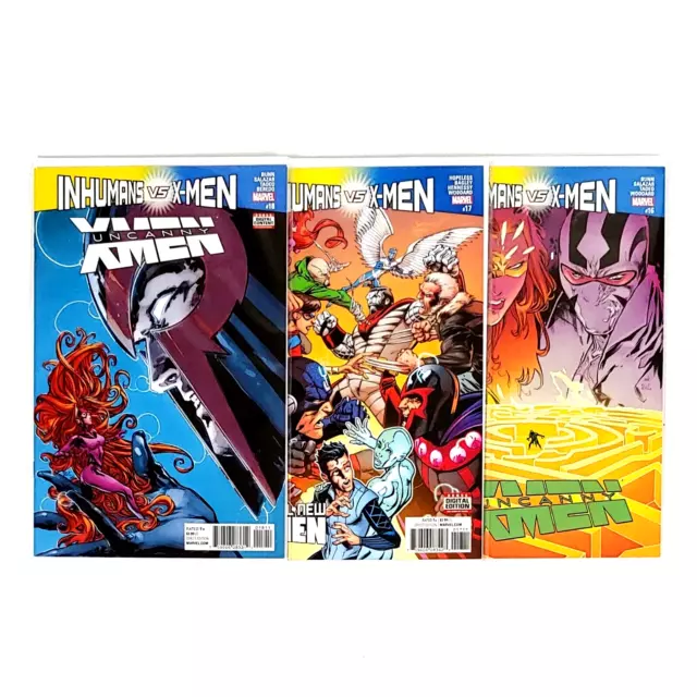 Inhumans Vs X-Men ~ Marvel Comic Book Lot of 3 ~ Issues 16, 17, 18 ~  VF/NM 2016
