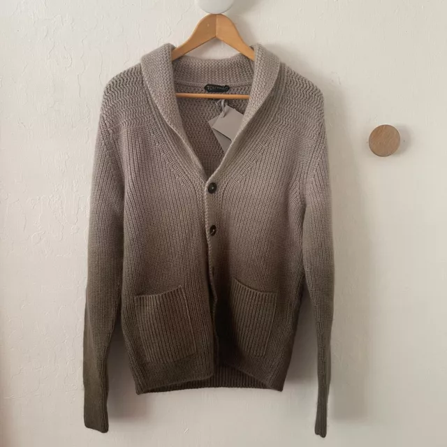 TOM FORD Dip Dye Gradient Shawl Cardigan Sweater Sz 46 Small McQueen $2340 NEW