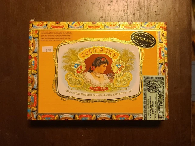 ✅La Flor De Cuesta-Rey Pyramid No. 9 Wooden Cigar Box