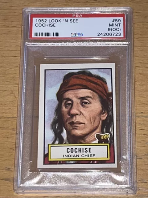 1952 Topps Look 'N See #59 Cochise Indian Chief PSA 9 OC Mint RARE