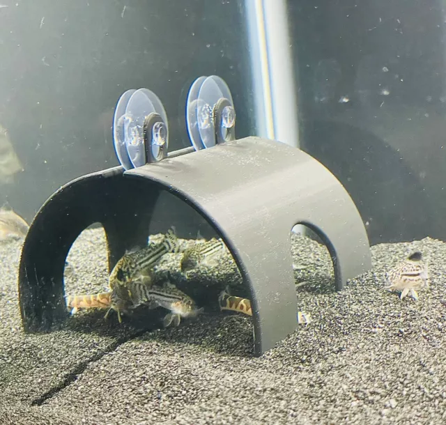 Aquarium Cave Half Tube Fish Tank Decoration, Axolotl Hide, Kuhli Loach Hide
