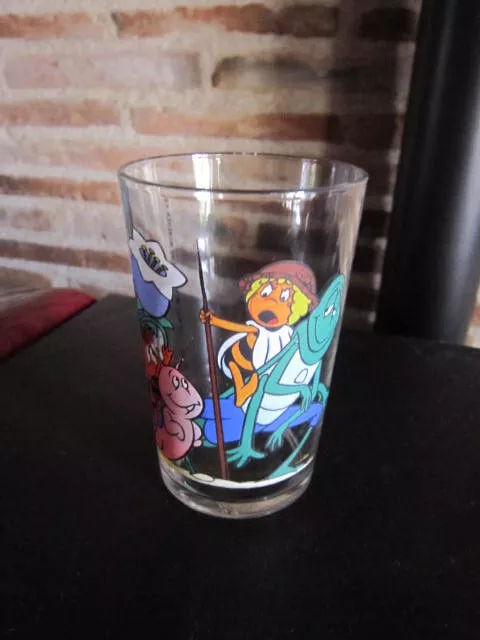 Ancien Verre A Moutarde Amora " Maya L'abeille "  Vintage 1981 Recre A2