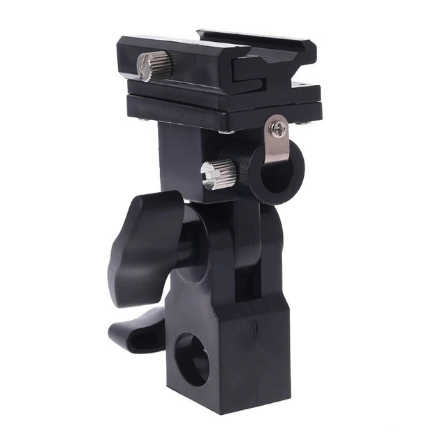 Photo Flash Adapter Hot Shoe Swivel Mount Light Stand Bracket  Umbrella Holder