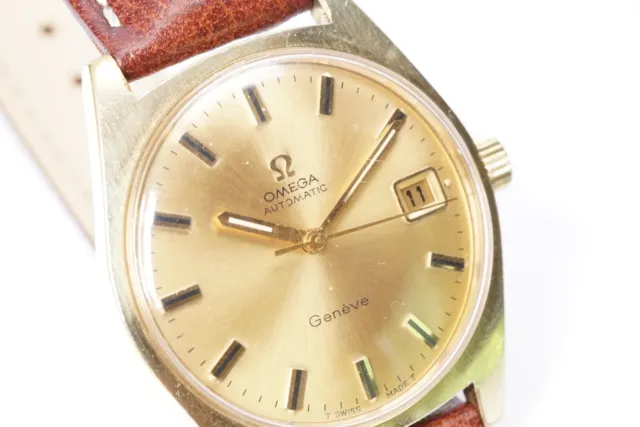 60er Jahre Vintage OMEGA Geneve Automatic 166.041 Gold vergoldet