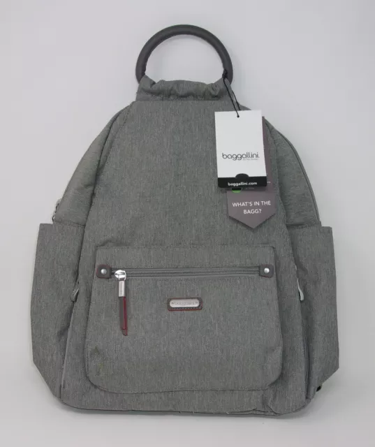 Baggallini Women's All Day Backpack w/ RFID Phone Wristlet, Stone, GENTLY USED1