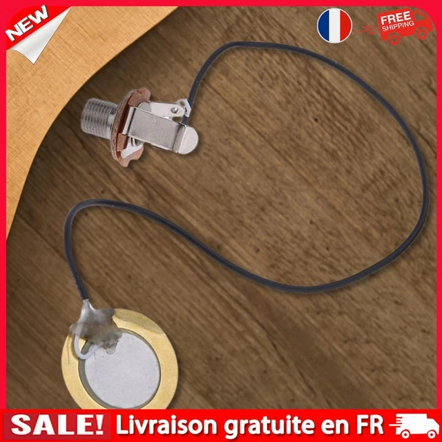 MICRO À CONTACT piézo-électrique avec câble pour guitares acoustiques