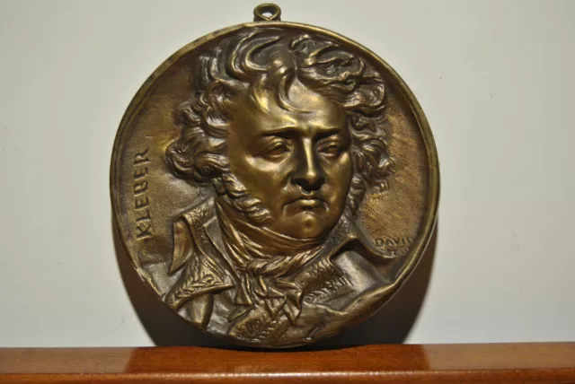 Medalla Medallón Escultura Bronce 19 Siglo XIX 1831 Pegamento David Angers