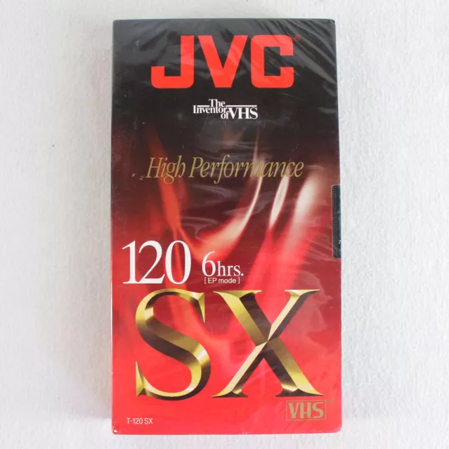 JVC High Performance T-120 SX Blank Video Cassette VHS Tape Sealed 6 Hour
