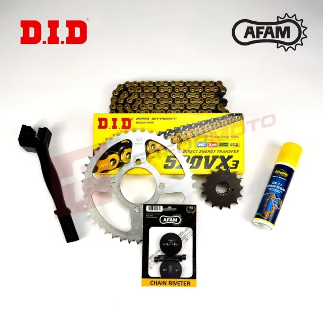 DID AFAM VXGB XRing Gold Chain and Sprocket Kit fits Polaris 400 Scrambler 96-99