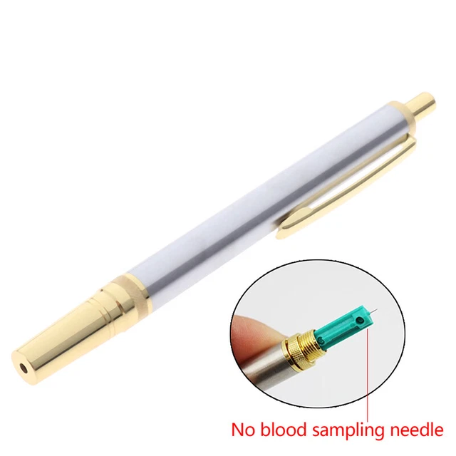 Pluma de acero inoxidable con punta de lanza de sangre ventosas acupuntura P T&
