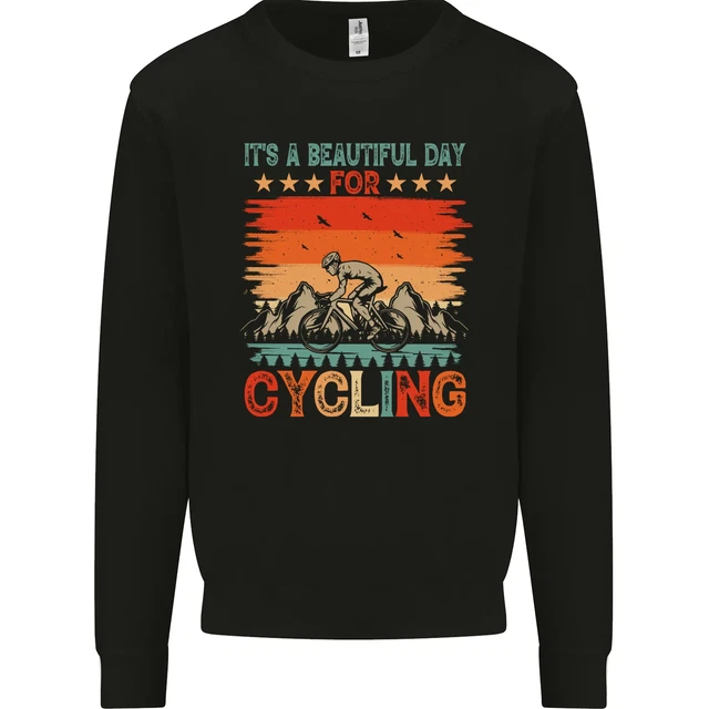 Cycling Day Funny Cyclist Bicycle MTB Bike Mens Sweatshirt Jumper