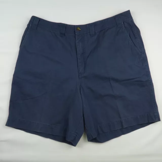 Gander Mountain Mens Chino Shorts Sz 38 Navy Blue Cotton Fishing Hiking Casual