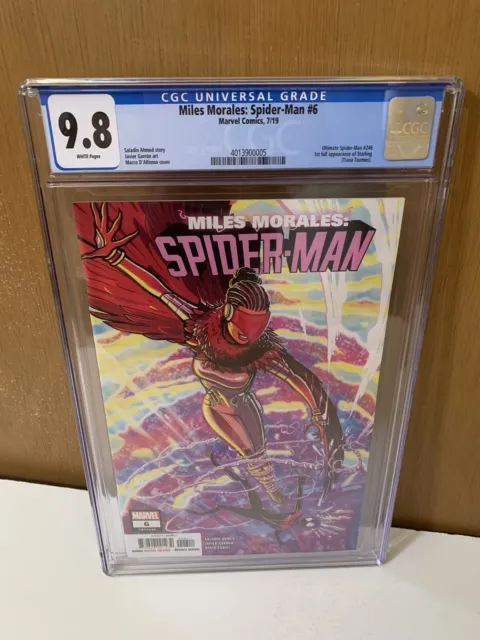 Miles Morales Spider-Man 6 CGC 9.8 🔑1st FUll STARLING🔥Ultimate Spidey 246🔥KEY