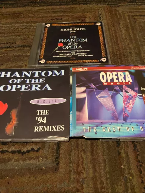 3 Phantom Of The Opera Cds Cast Recordings