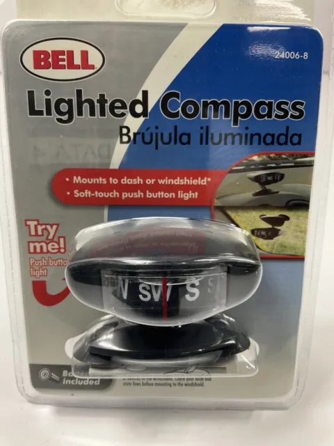 Hopkins 24006-8 BELL Lighted Compass Mounts To Dash Or Windshield