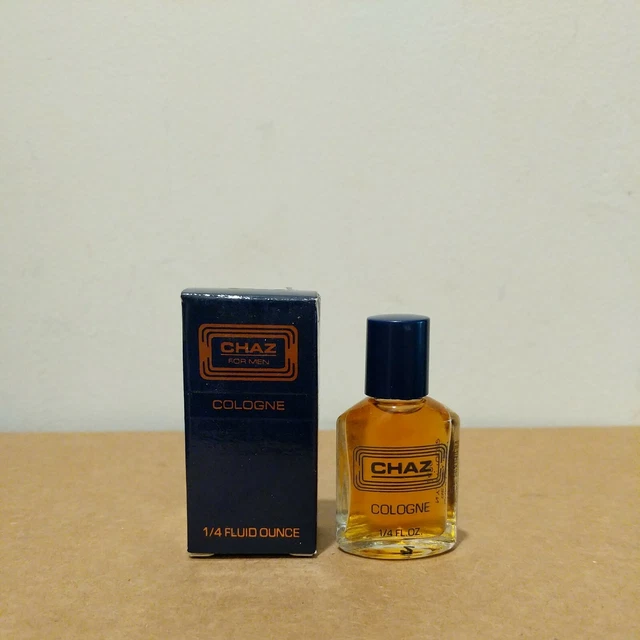 REVLON CHAZ FOR MEN COLOGNE SPLASH .25 oz. ~ RARE  MINI BOTTLE for Men ~NIB
