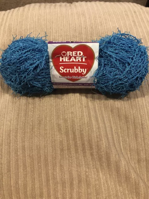 NEW Red Heart Scrubby Yarn 0501 Ocean 1 Skein