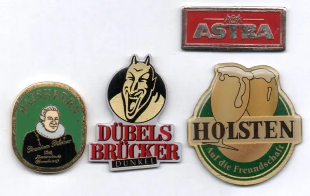 🍺Pin-Lot 4 Bier Beer Cerveza Pins Hamburg ASTRA HOLSTEN RATSHERRN DübelsBrücker