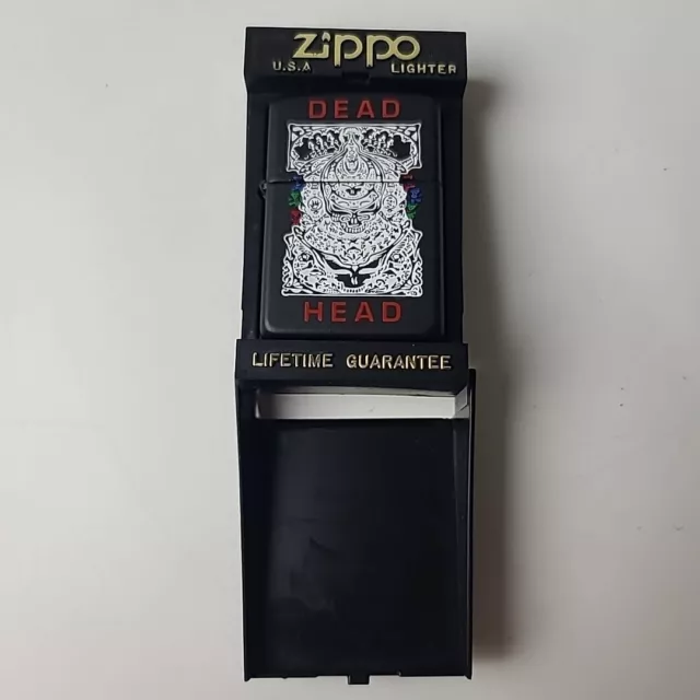 Grateful Dead - Dead Head Logo Jerry Garcia  Zippo Lighter Great Condition