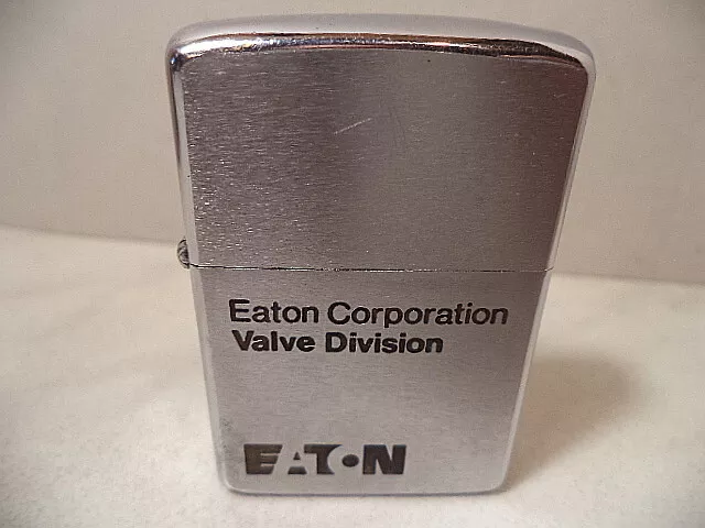 Vintage 1972 ZIPPO lighter EATON CORPORATION VALVE DIVISION  Good Condition used