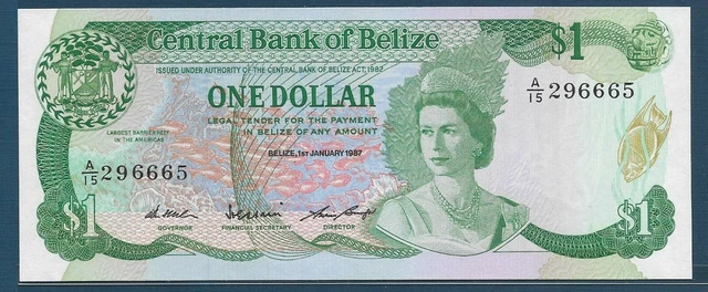 Belize 1 Dollar, 1987, P 46c, UNC