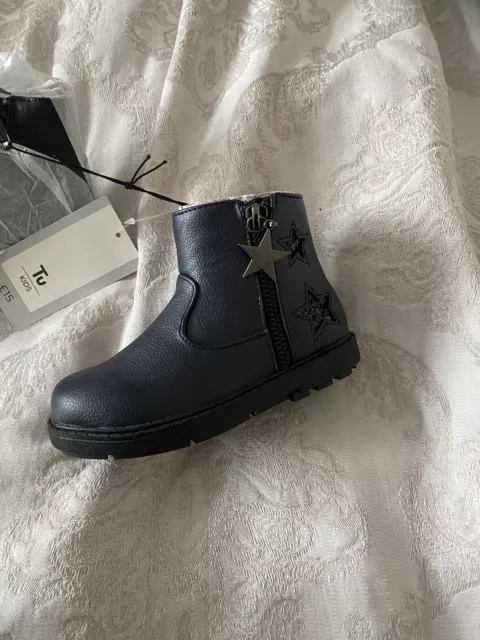 Navy Star Boots GIRLS Infant Size 7 BNWT