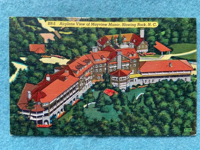 Airplane View of Mayview Manor, Blowing Rock North Carolina Vintage Postcard