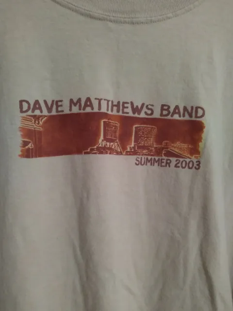 Vintage Dave Matthews Band 2003 Summer Tour Long Sleeve Shirt XL ☮ Real Nice DMB