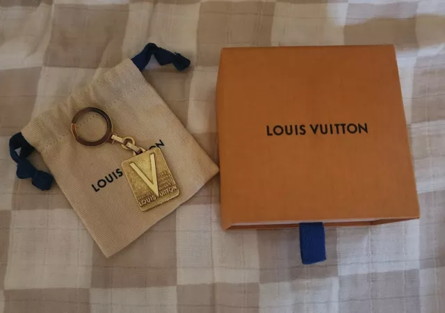 LOUIS VUITTON Logo Martier Vintage MALLETIER DEPUIS 1854 Key charm Key ring