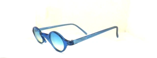 Lunettes De Soleil Vintage Enjoy E 7521 – Cuivre Noir – Monture Ronde Métal – Verres Gris – NOS (neuf Old Stock)