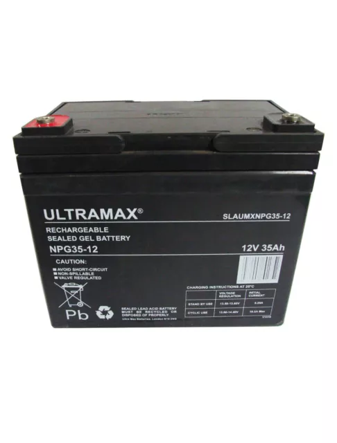 ULTRAMAX NP35-12, 12V 35AH (as 33Ah & 34Ah) PIOMBO RICARICABILE UPS SIGILLATO BATTERIA 2