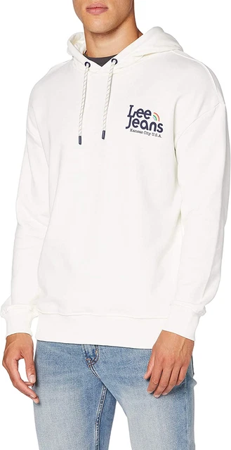 Lee Pride SWS Sweat à Capuche Mixte L, White Canvas