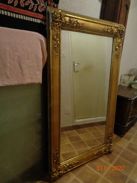 GRAND MIROIR DORE 19 ème