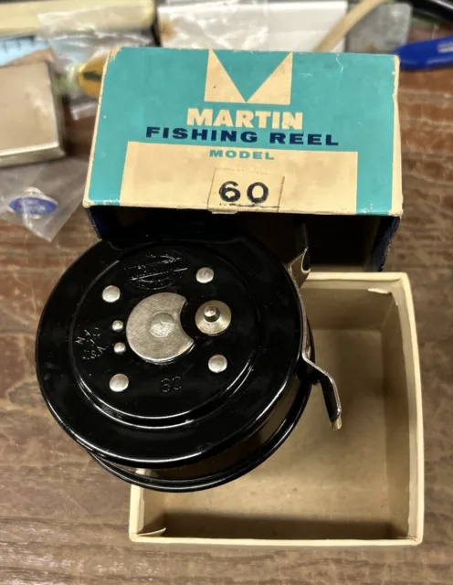 VINTAGE MARTIN NO.60 Fly Fishing Reel in Box w Papers Very Nice Condition.  $39.99 - PicClick