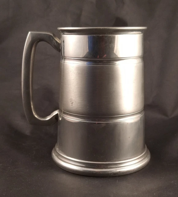 Vintage Pewter Tankard Pint Pilgrim Beer/Ale Mug England Barware