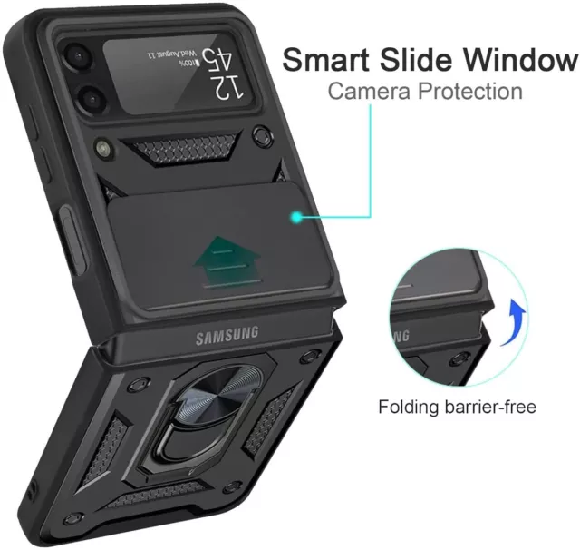 Case For Samsung Galaxy Z Flip 3 5G Heavy Duty Shockproof Tough Slide Camera