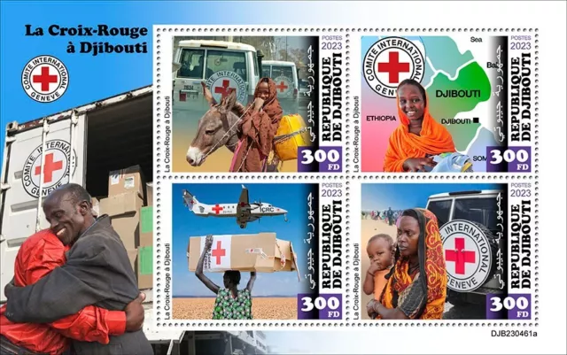 2024 02 - DJIBOUTI - RED CROSS          4V  complet set    MNH **