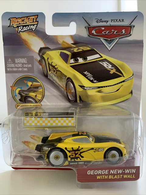 DISNEY PIXAR CARS - Rocket Racing George New-Win wit Blast Wall ...