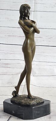 Original Lost Wax Bronze Sculpture Nude Female Aldo Vitaleh Statue Figure Decor
