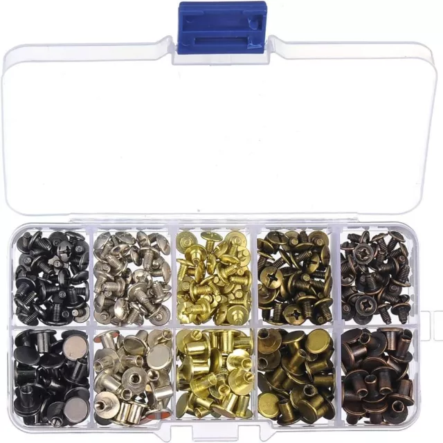 with Storage Box Double Cap Rivet Stud Round Screw Rivets  Crafting